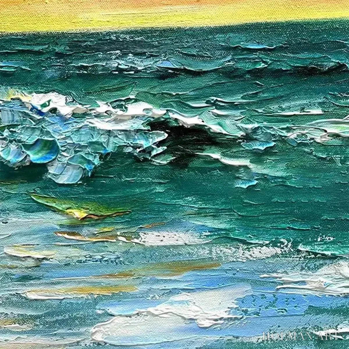 HOLMAN ART Ocean Sunset – Impasto Seascape Painting - image 5