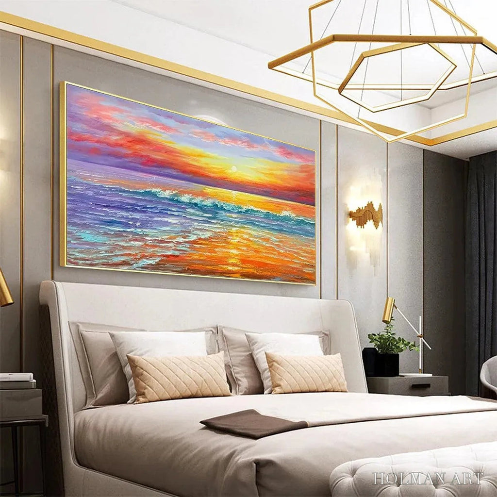 HOLMAN ART Tropical Sunset Beach – Vibrant Coastal Painting - image 4