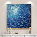 HOLMAN ART Oceanic Whirl – Dynamic Painting of a School of Fish - image 2