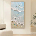HOLMAN ART Summer Beach – Textured Beach Scene Painting with Surfers and Swimmers - image 2