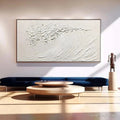 HOLMAN ART White Wave – Textured Minimalist Ocean Wave Painting in White - image 2