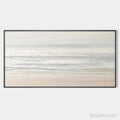 HOLMAN ART Tranquil Coast – Minimalist Coastal Landscape Painting in Neutral Tones - image 1