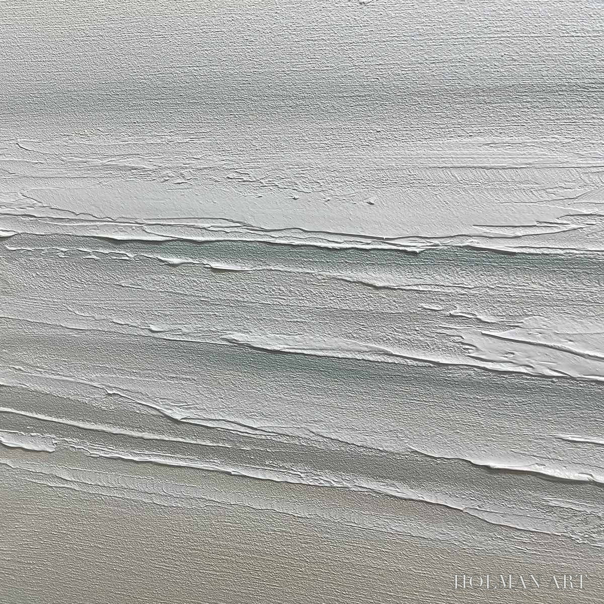 HOLMAN ART Tranquil Coast – Minimalist Coastal Landscape Painting in Neutral Tones - image 3