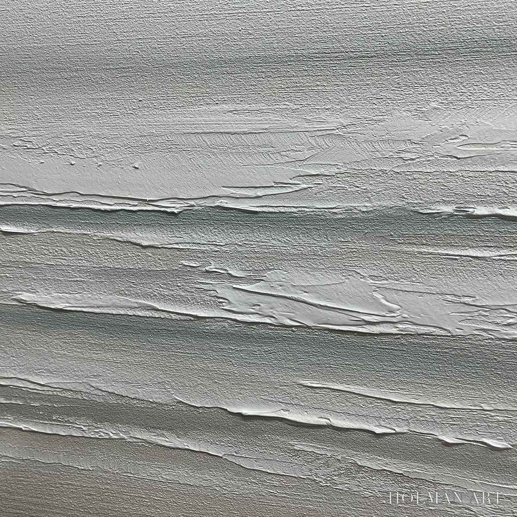 HOLMAN ART Tranquil Coast – Minimalist Coastal Landscape Painting in Neutral Tones - image 6