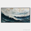 HOLMAN ART Ocean Dream – Textured Abstract Ocean Painting in Blue, White, and Gold - image 1