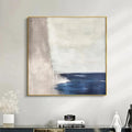 HOLMAN ART Serene Shore – Minimalist Abstract Coastal Painting in Blue and Beige - image 2