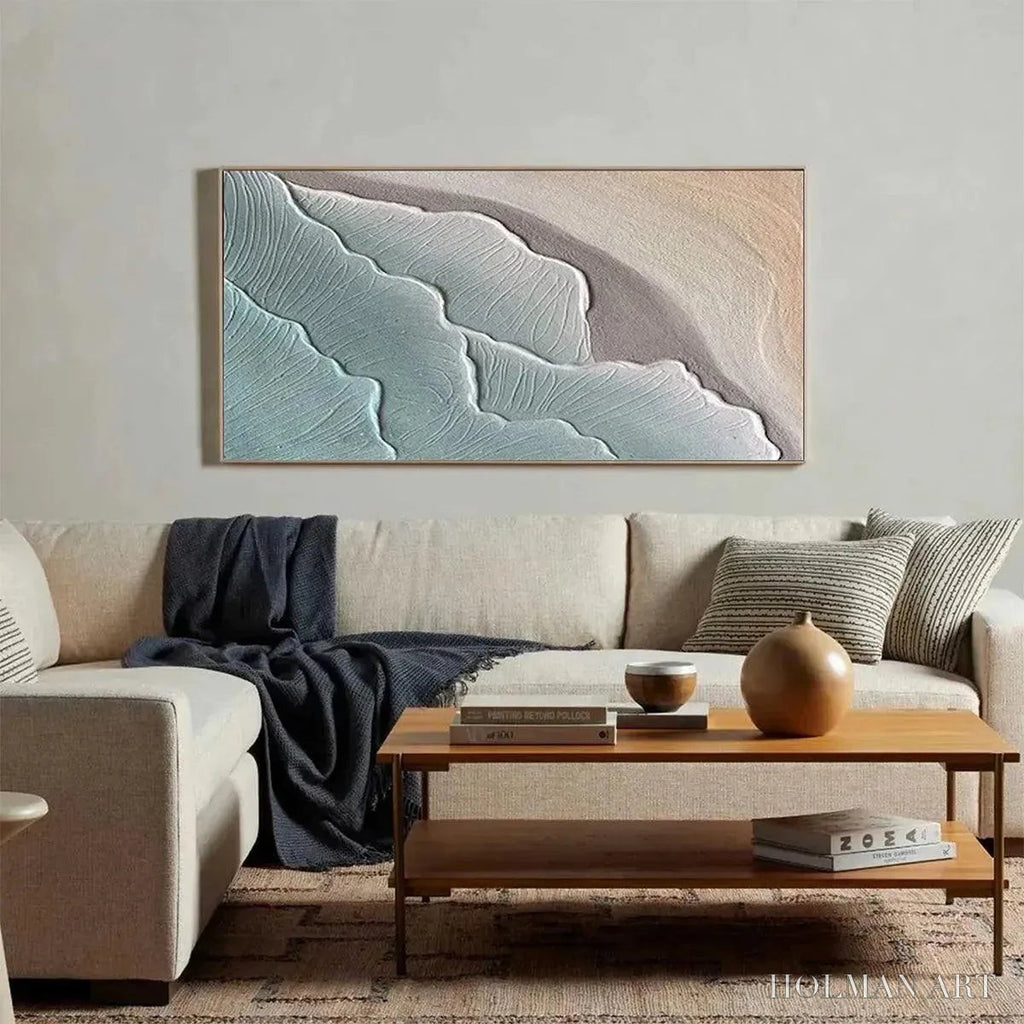 HOLMAN ART Emerald Waves – Textured Abstract Seascape Painting in Teal - image 5