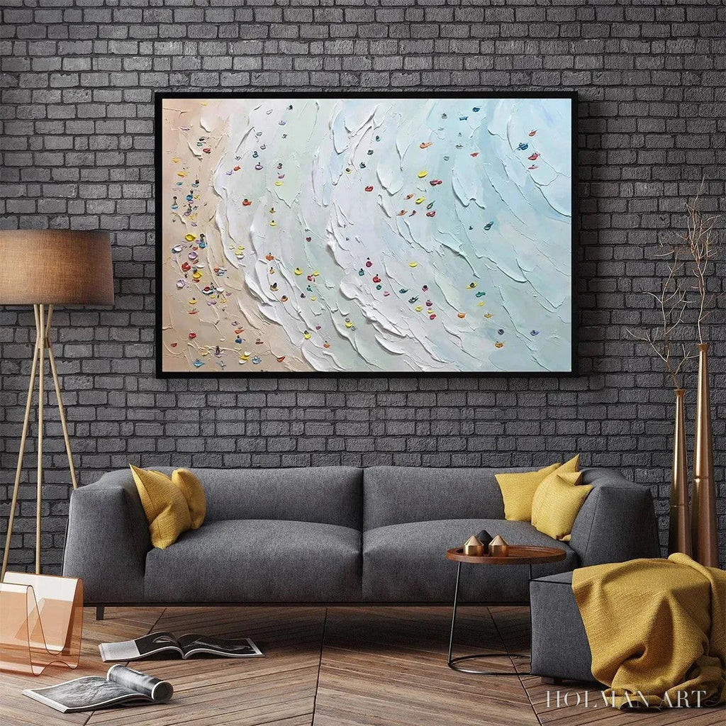 HOLMAN ART Beach Day – Textured Minimalist Beach Scene Painting - image 6