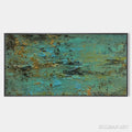 HOLMAN ART Golden Tide – Textured Abstract Painting in Teal and Gold - image 1