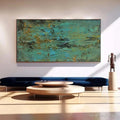HOLMAN ART Golden Tide – Textured Abstract Painting in Teal and Gold - image 2