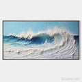 HOLMAN ART Cresting Wave – Textured Abstract Ocean Wave Painting in Blue and White - image 1