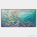HOLMAN ART Ocean Currents – Textured Abstract Seascape Painting in Blues and Greens - image 1