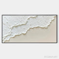 HOLMAN ART White Wave – Textured Minimalist Coastal Abstract Painting in White and Beige - image 1