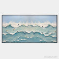 HOLMAN ART Ocean'S Heartbeat – Panoramic Ocean Wave Painting with Surfers - image 1