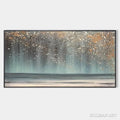 HOLMAN ART Aurora Dust – Textured Abstract Ocean Painting with Gold Accents - image 1