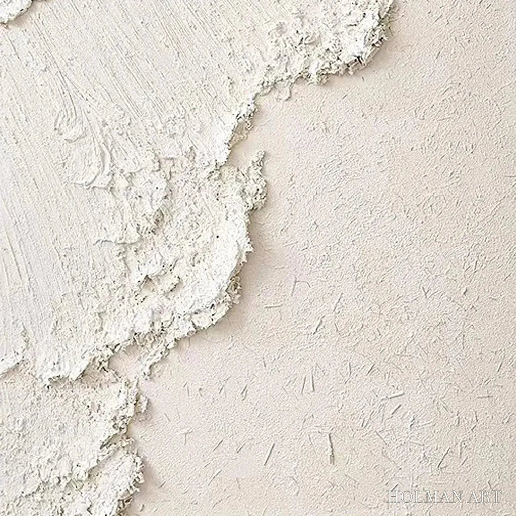 HOLMAN ART White Crest – Textured White Abstract Seascape Impasto Painting - image 3