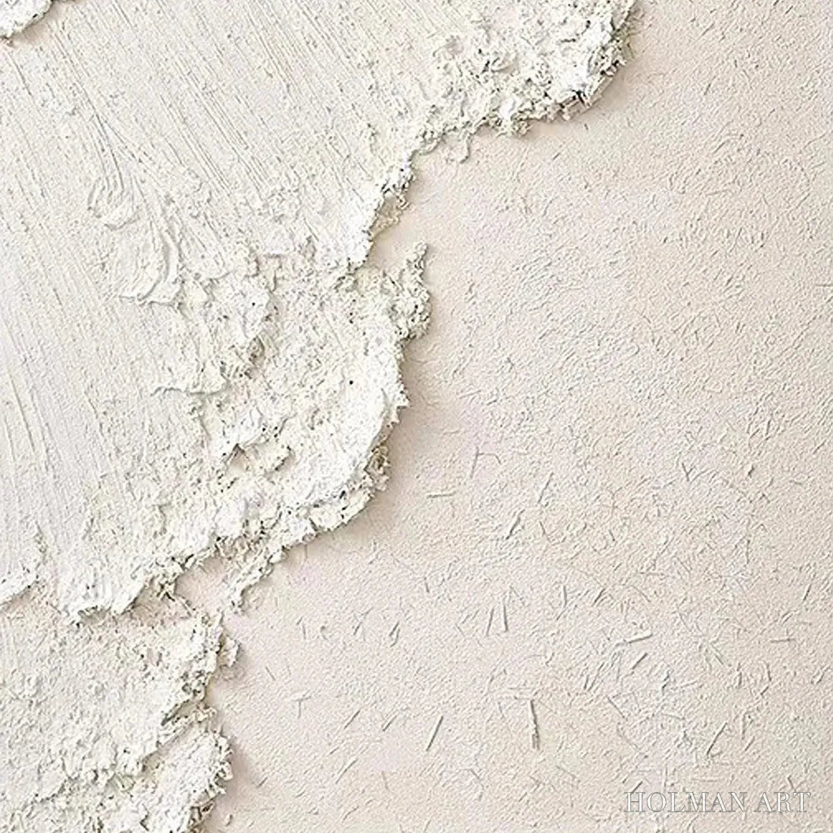 HOLMAN ART White Crest – Textured White Abstract Seascape Impasto Painting - image 3