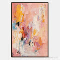 HOLMAN ART Blushing Dawn – Vertical Textured Abstract Oil Painting in Pink - image 1