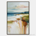 HOLMAN ART Coastal Serenity – Textured Abstract Coastal Landscape Painting - image 1