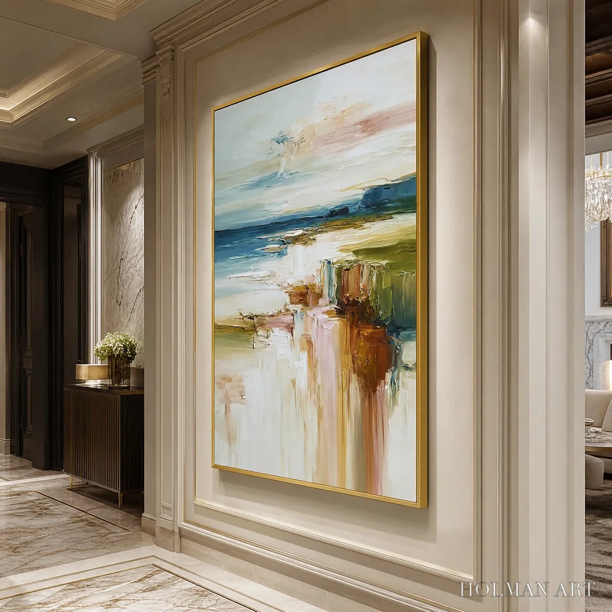 HOLMAN ART Coastal Serenity – Textured Abstract Coastal Landscape Painting - image 5