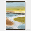 HOLMAN ART Serene Path – Textured Wabi-Sabi Abstract River Landscape - image 1