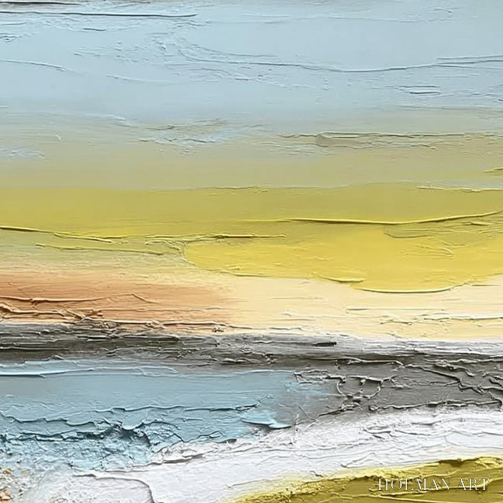 HOLMAN ART Serene Path – Textured Wabi-Sabi Abstract River Landscape - image 3