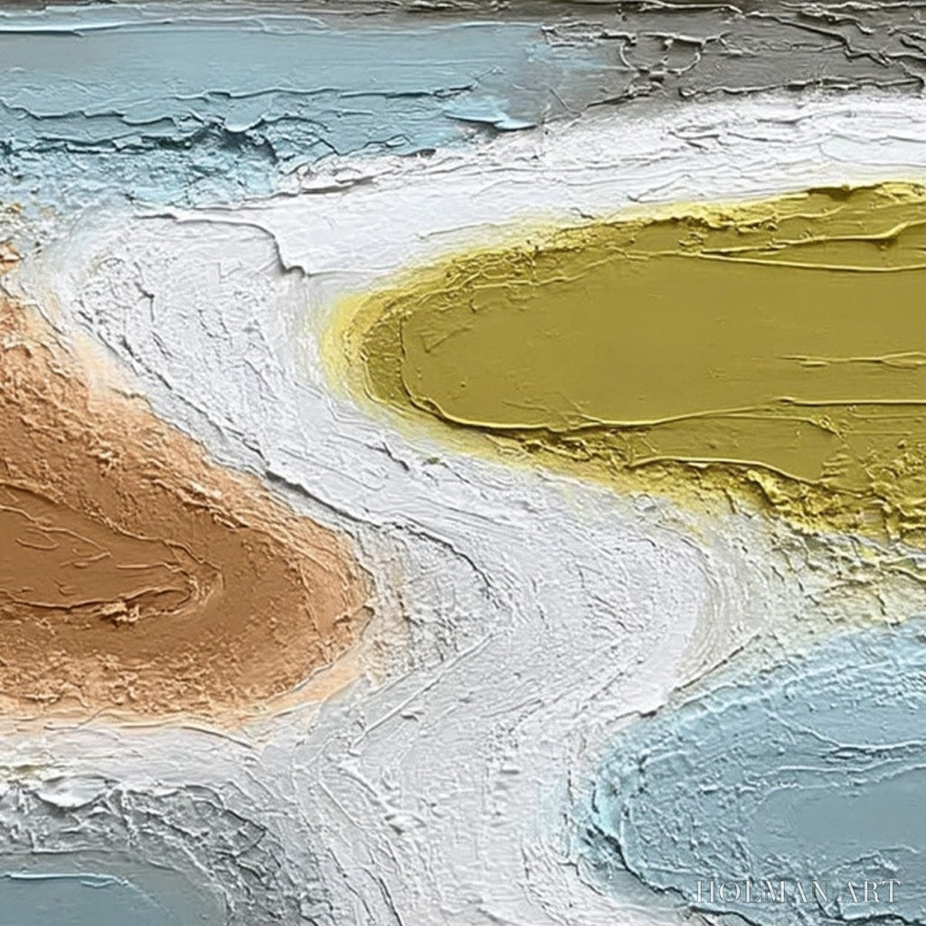 HOLMAN ART Serene Path – Textured Wabi-Sabi Abstract River Landscape - image 5