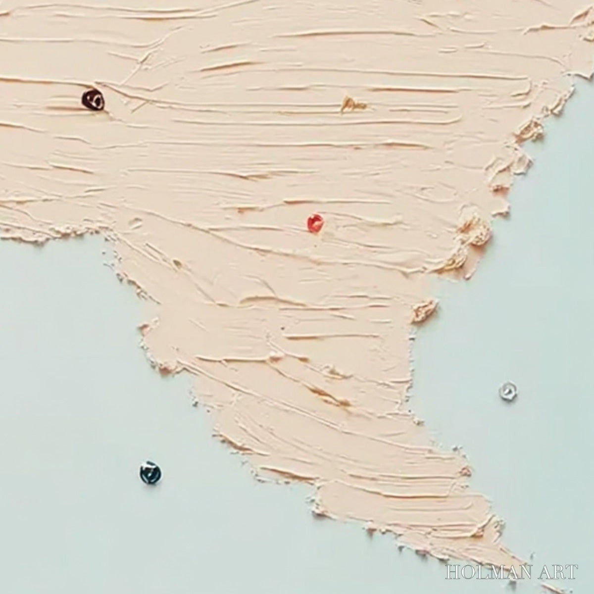 HOLMAN ART Serendipity – Textured Minimalist Painting with Playful Impasto Details - image 3