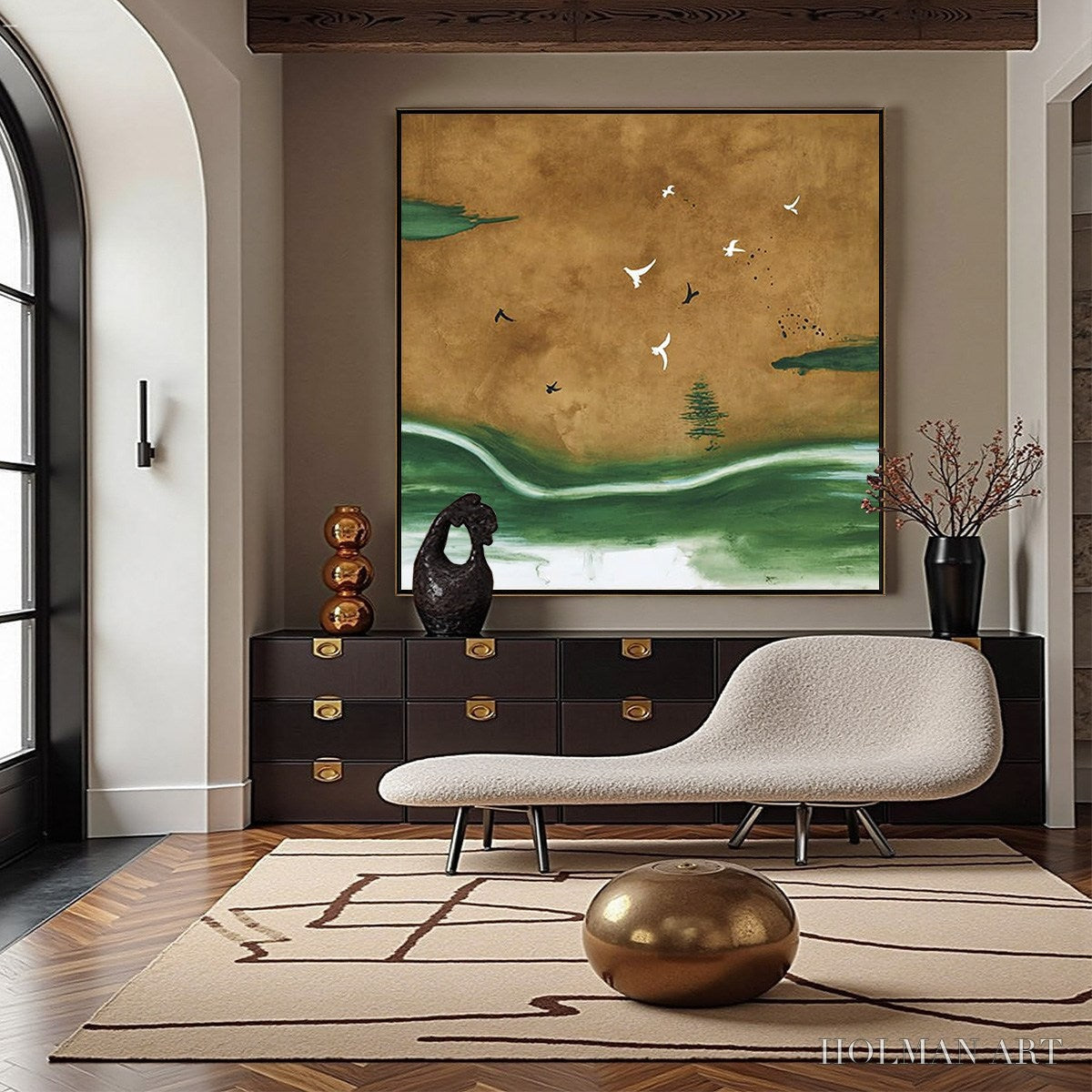 HOLMAN ART Sojourn – Minimalist Wabi-Sabi Landscape with Birds - image 2