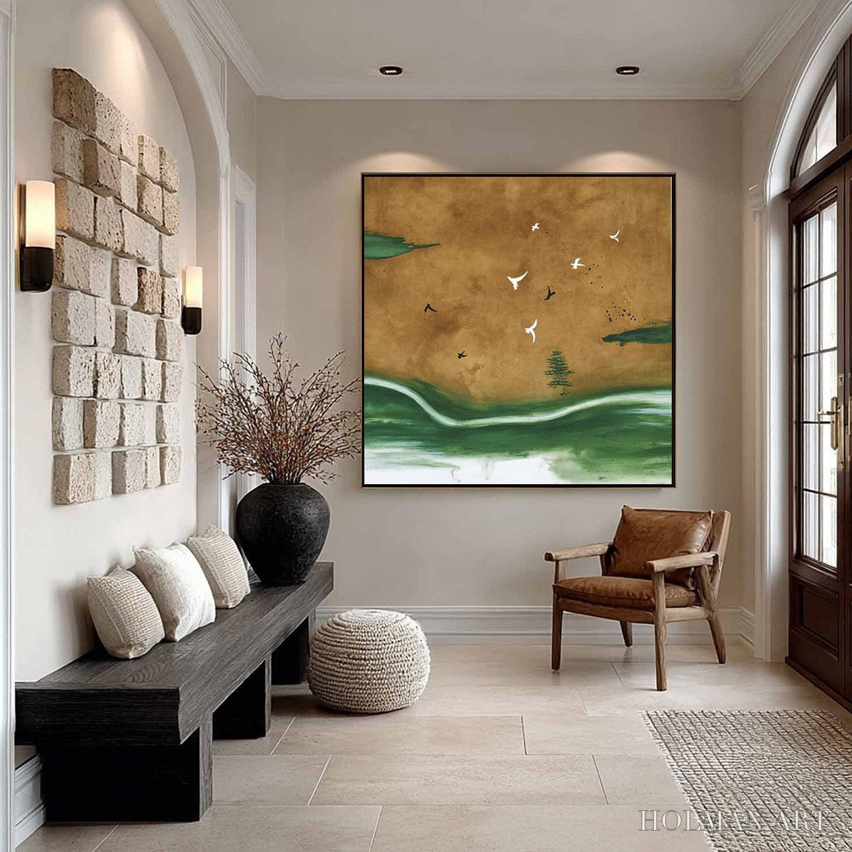 HOLMAN ART Sojourn – Minimalist Wabi-Sabi Landscape with Birds - image 4