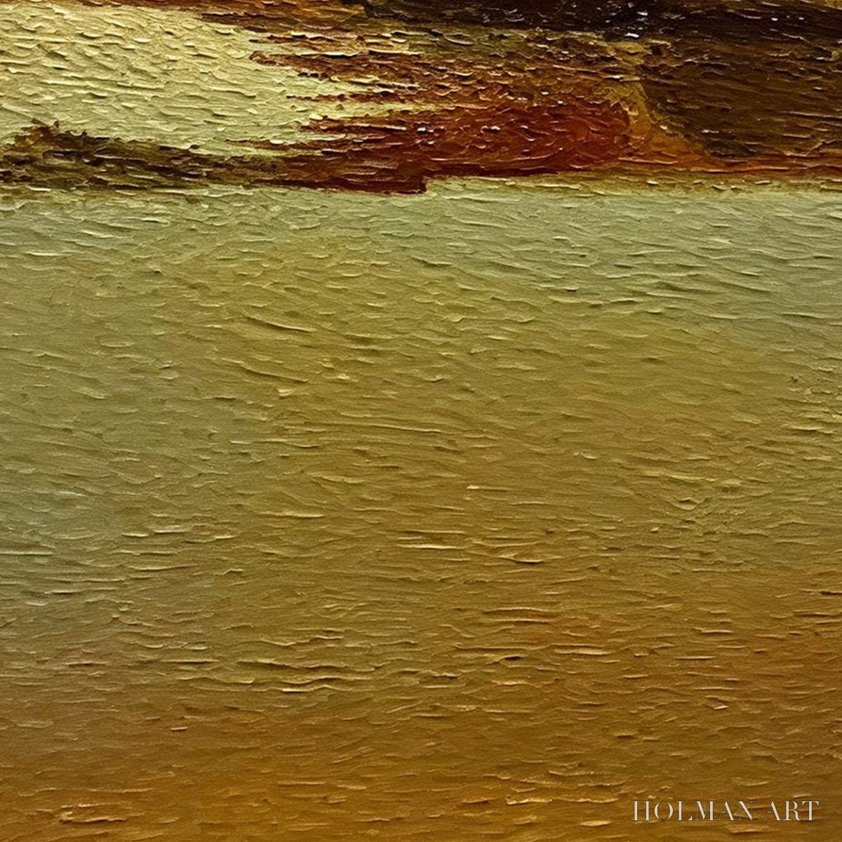 HOLMAN ART Amber Horizon – Textured Impasto Abstract Landscape Painting - image 5