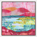HOLMAN ART Pixelated Dawn – Colorful Textured Abstract Landscape - image 1