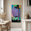 HOLMAN ART Vice City – Vibrant Abstract Impasto Painting of a Night Drive - image 2