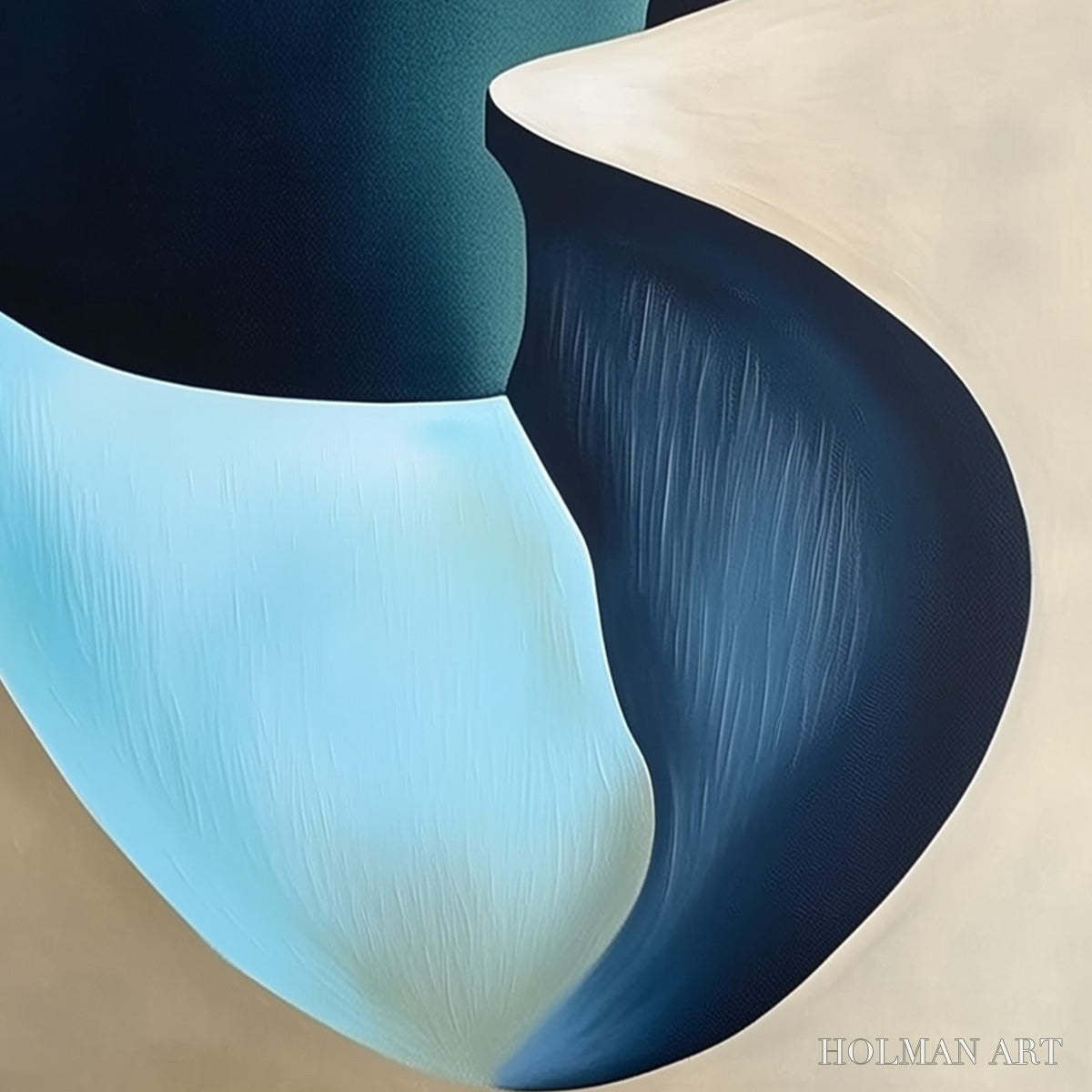 HOLMAN ART Solitude'S Edge – Minimalist Abstract Landscape with Figure Painting - image 5