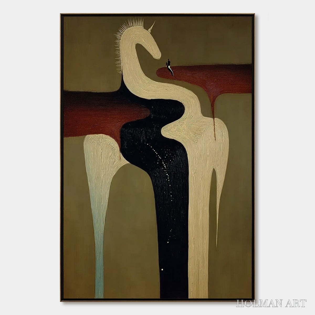 HOLMAN ART the Voyager'S Steed – Textured Abstract Unicorn Painting for Modern Decor - image 1