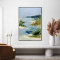 HOLMAN ART Whispers of the Marsh – Textured Wabi Sabi Style Vertical Landscape Painting - image 2