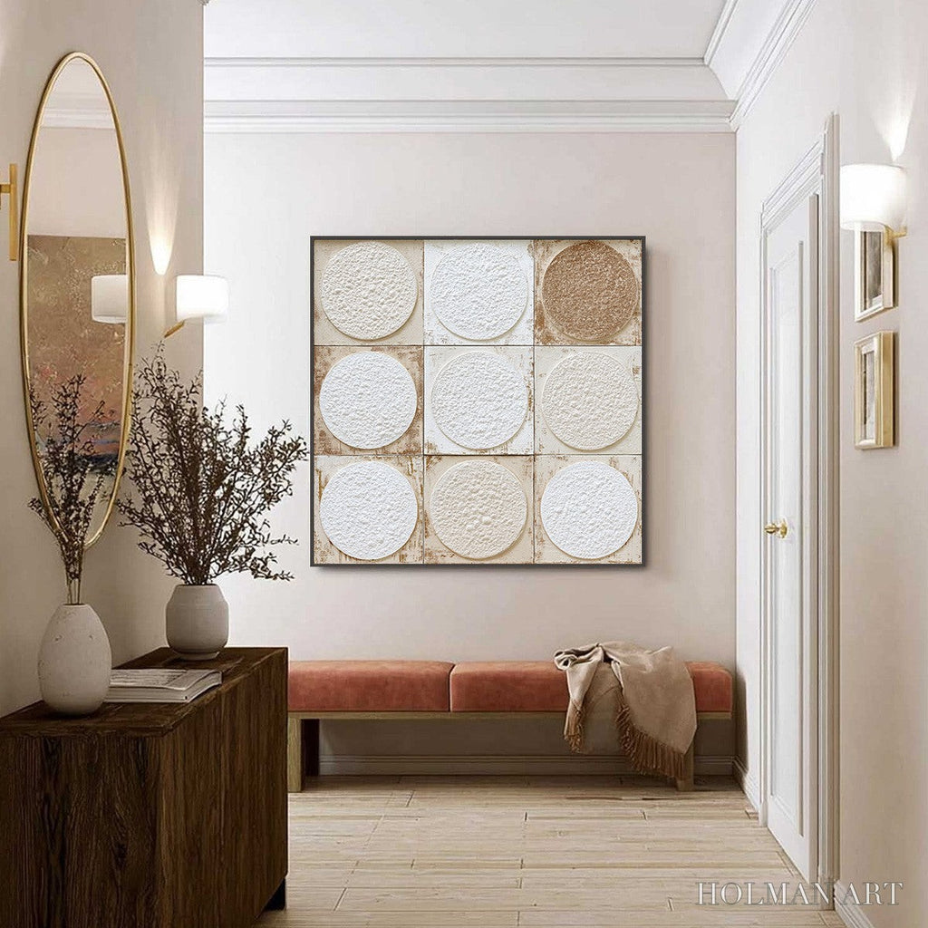 HOLMAN ART Earthen Rhythm – Textured Wabi Sabi Abstract Painting for Minimalist Decor - image 6
