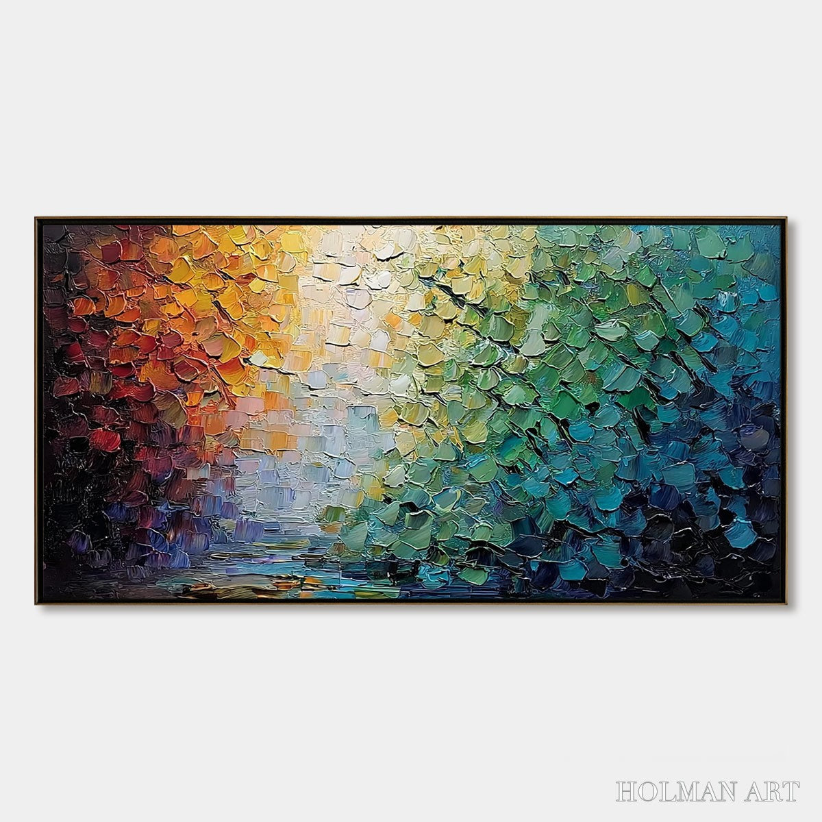 HOLMAN ART Chromatic Horizon – Large Textured Abstract Impasto Oil Painting - image 1