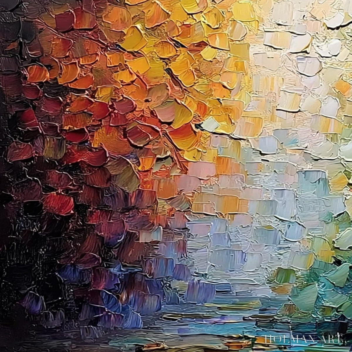 HOLMAN ART Chromatic Horizon – Large Textured Abstract Impasto Oil Painting - image 3