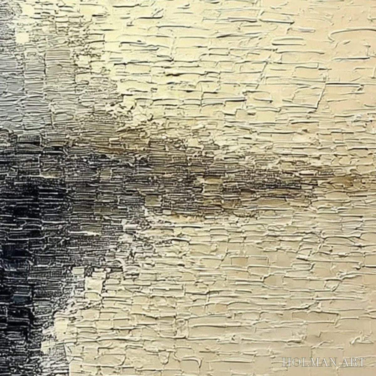 HOLMAN ART Stonehaven – Large Square Wabi Sabi Textured Abstract Painting - image 3