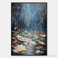 HOLMAN ART Celestial Pond – Textured Impasto Painting of Luminous Water Lilies - image 1