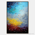 HOLMAN ART Chromatic Horizon – Vertical Textured Abstract Landscape Oil Painting - image 1