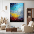 HOLMAN ART Chromatic Horizon – Vertical Textured Abstract Landscape Oil Painting - image 2