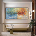 HOLMAN ART Harmony in Transition – Colorful Palette Knife Tree Landscape Oil Painting - image 2