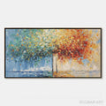 HOLMAN ART Harmony in Transition – Colorful Palette Knife Tree Landscape Oil Painting - image 1