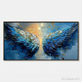 HOLMAN ART Celestial Ascension – Textured Abstract Angel Wings Painting with Gold Leaf - image 1