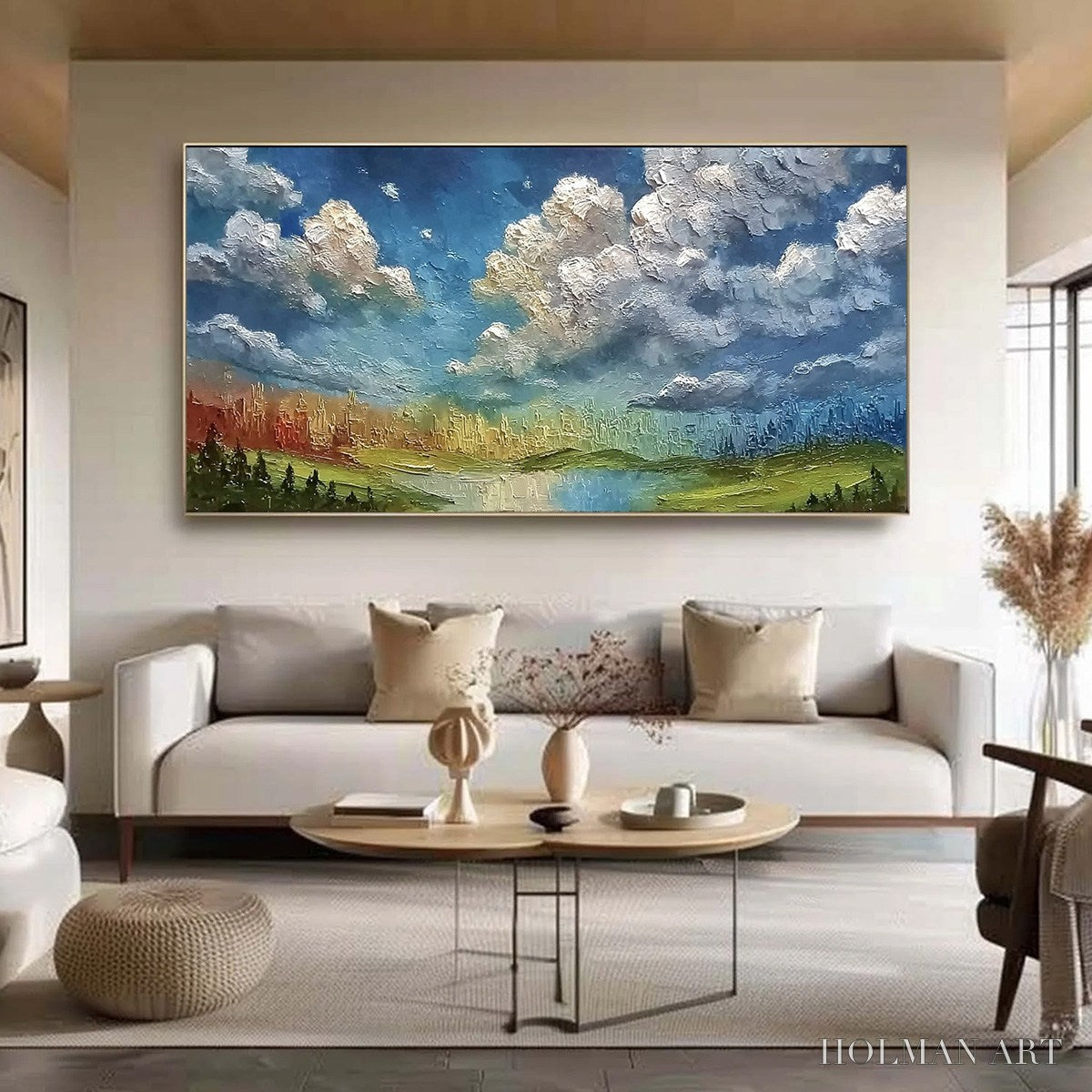 HOLMAN ART Chromatic Horizon – Large Textured Abstract Cityscape Landscape Painting - image 2