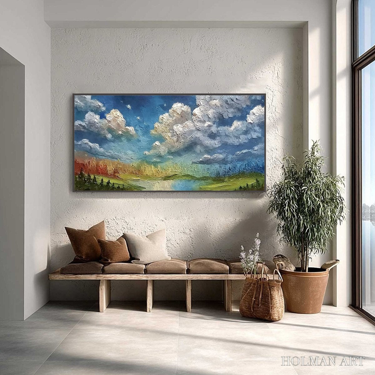 HOLMAN ART Chromatic Horizon – Large Textured Abstract Cityscape Landscape Painting - image 4