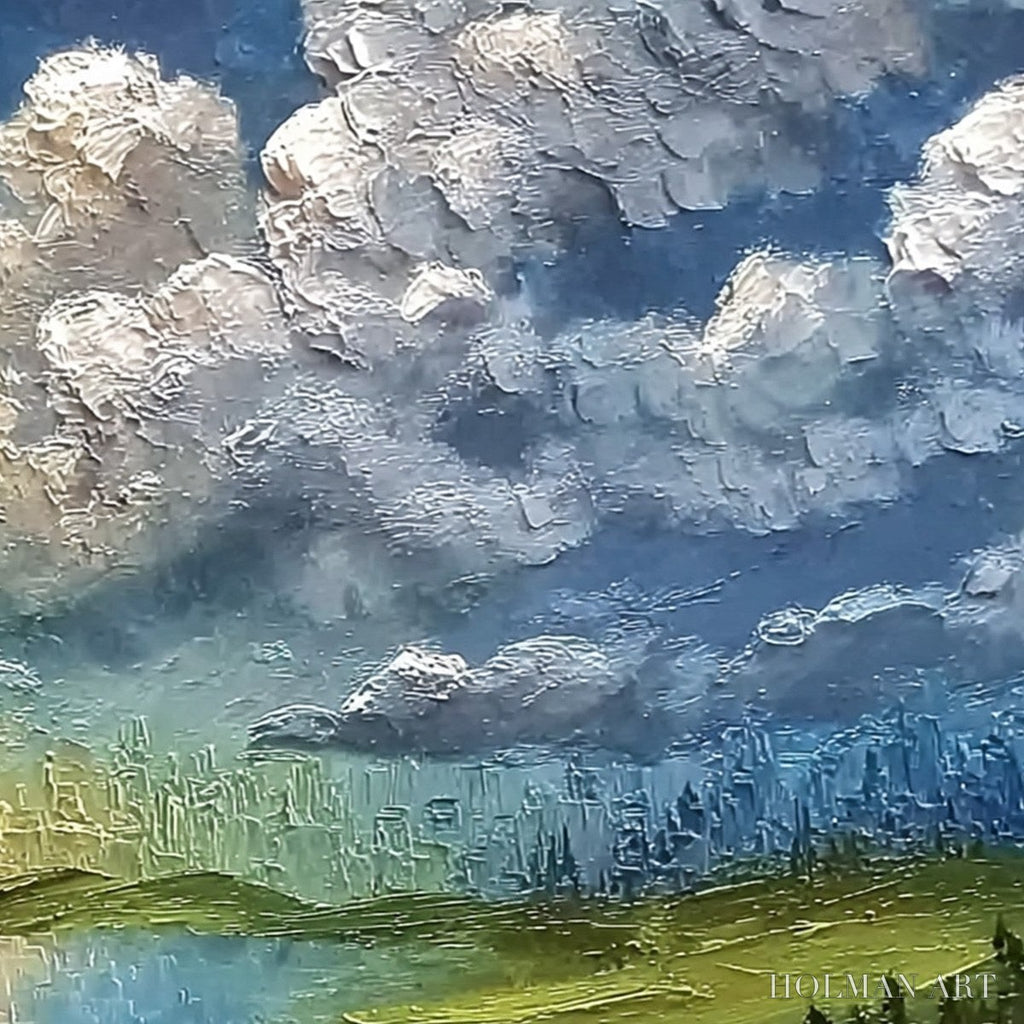 HOLMAN ART Chromatic Horizon – Large Textured Abstract Cityscape Landscape Painting - image 5
