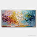 HOLMAN ART Spectrum of Life – Colorful Abstract Tree Impasto Palette Knife Painting - image 1
